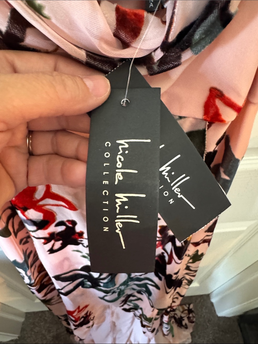 Nicole Miller New York "Palma" Satin Maxi Dress - Picture 5 of 7